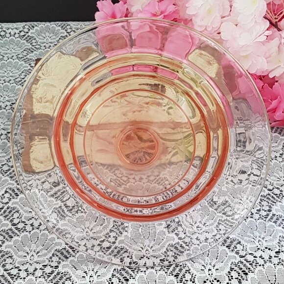 Fostoria Fairfax Rose Pink Depression Glass Small Console Bowl - Line 2375 - Picture 4 of 10